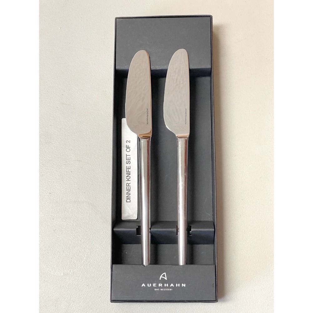 Auerhahn Linea Design Dinner Knives Set of 2 NIB 18/10 Stainless Steel